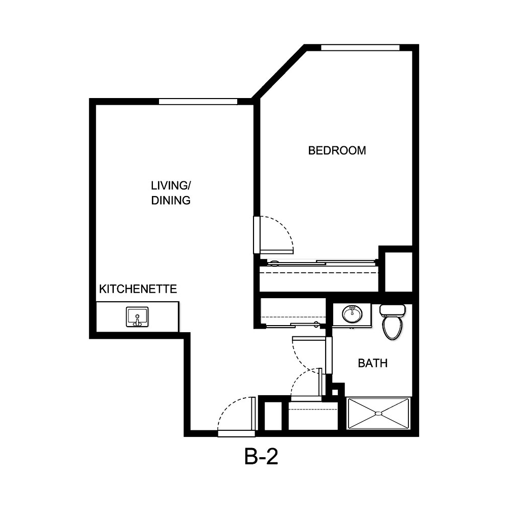 B 2 One Bedroom